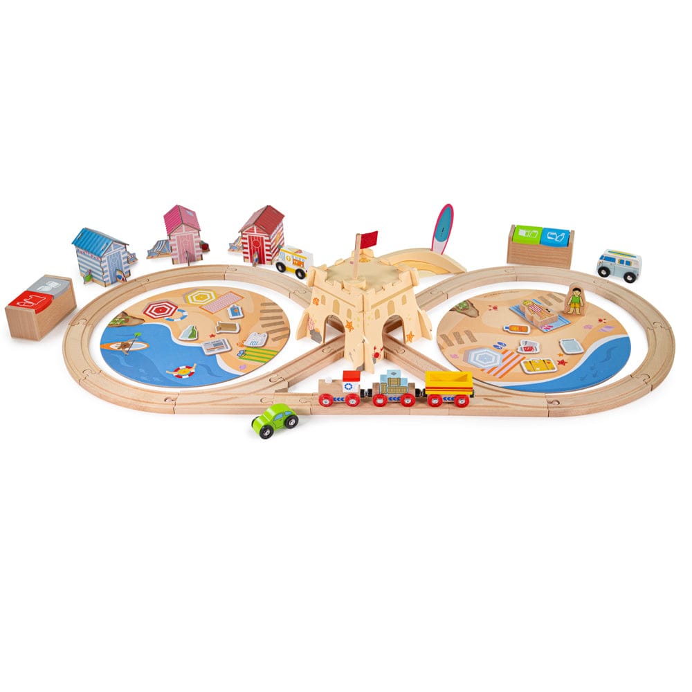 Bigjigs Rail Coastal Clean Up Train Set