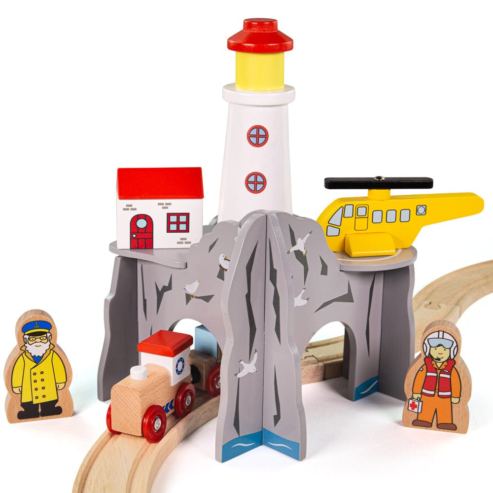 Bigjigs Rail Lighthouse 4-Way Tunnel