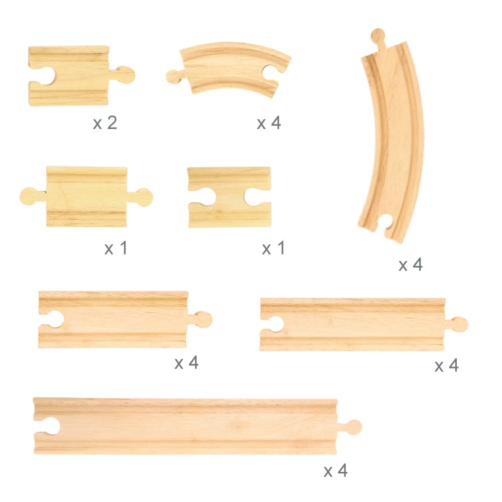 Bigjigs Rail Straights & Curves Track Pack