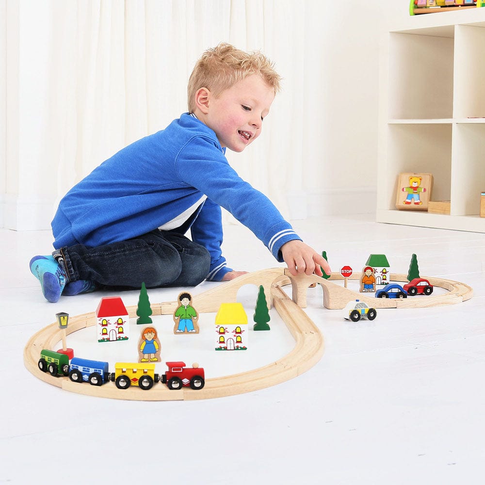 Bigjigs Rail Train Set Bigjigs Rail Wooden Figure of Eight Train Set