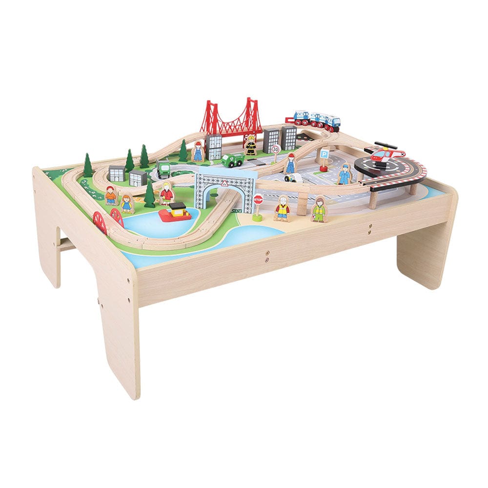 Bigjigs Rail Train Set City Train Set and Table