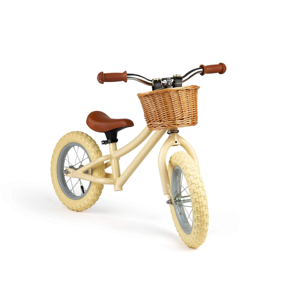 Bigjigs Toys Balance Bike Bigjigs Toys Balance Bike with Basket - Cream