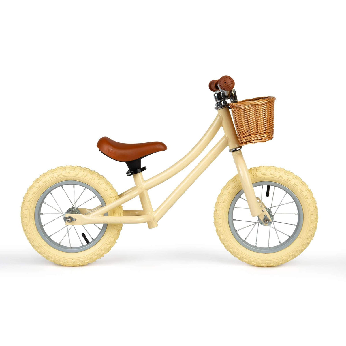 Bigjigs Toys Balance Bike Bigjigs Toys Balance Bike with Basket - Cream