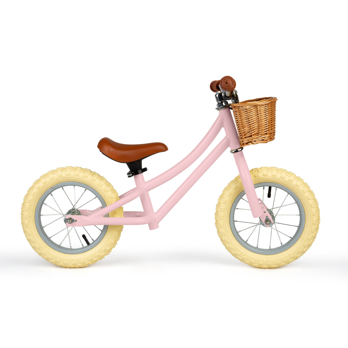Bigjigs Toys Balance Bike Bigjigs Toys Balance Bike with Basket - Pink