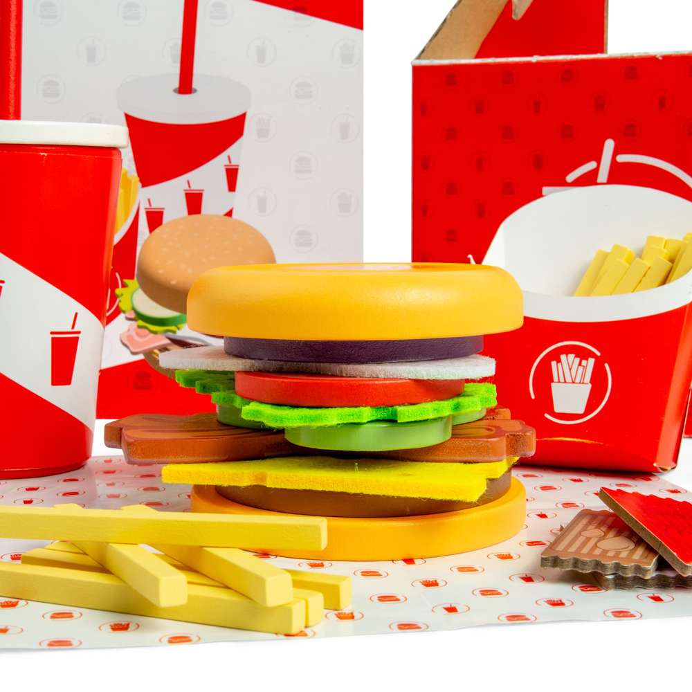 Bigjigs Toys Bigjigs Toys Burger and Fries Set
