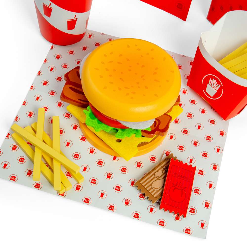 Bigjigs Toys Bigjigs Toys Burger and Fries Set