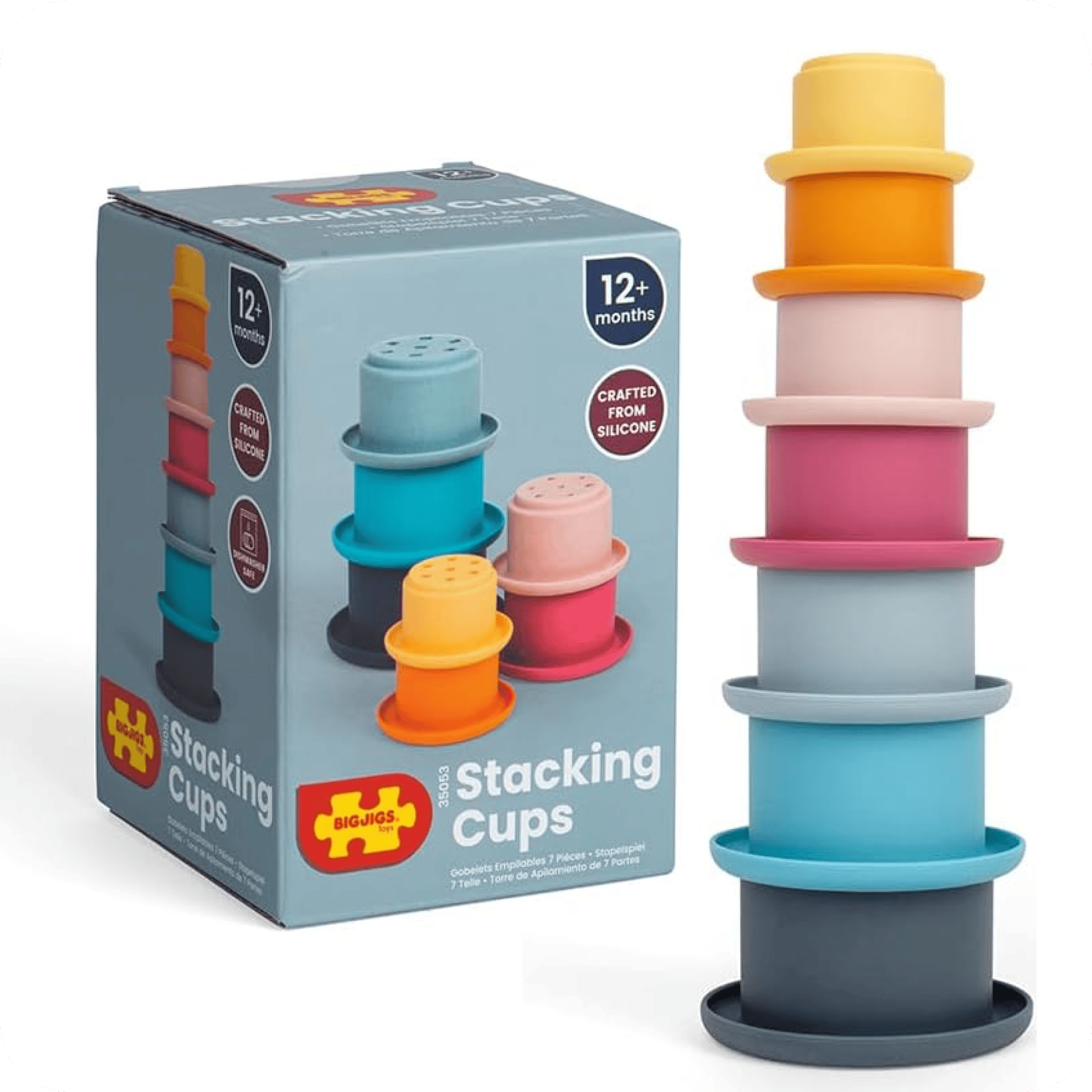 Bigjigs Toys Bigjigs Toys Silicone Stacking Cups