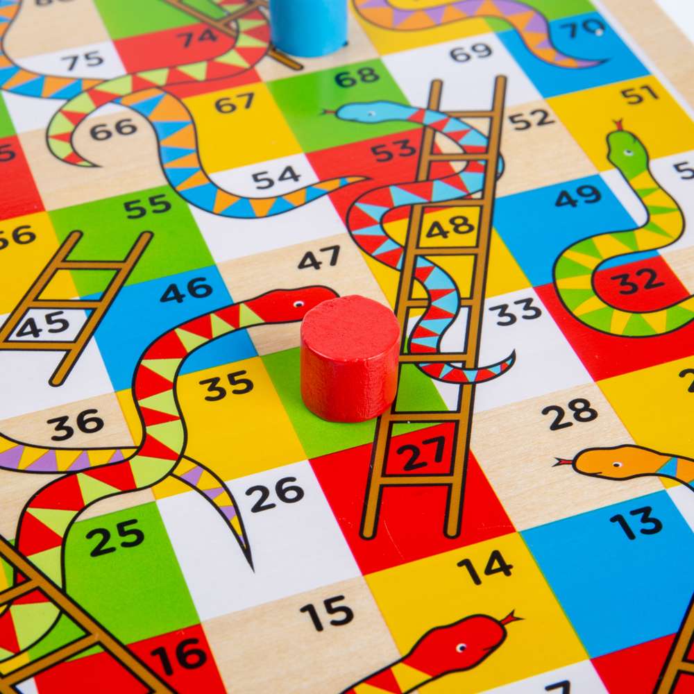 Bigjigs Toys Bigjigs Toys Traditional Snakes and Ladders