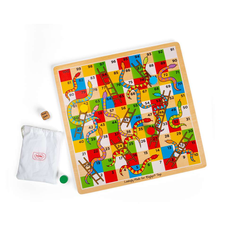 Bigjigs Toys Bigjigs Toys Traditional Snakes and Ladders