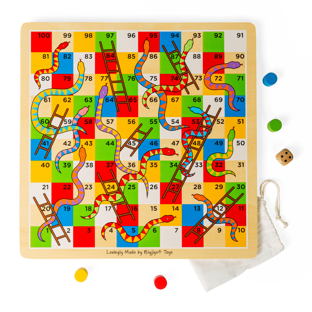 Bigjigs Toys Bigjigs Toys Traditional Snakes and Ladders