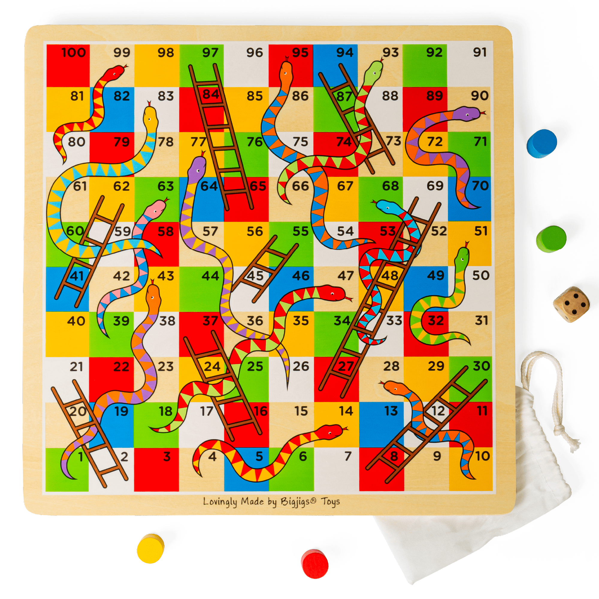 Bigjigs Toys Bigjigs Toys Traditional Snakes and Ladders