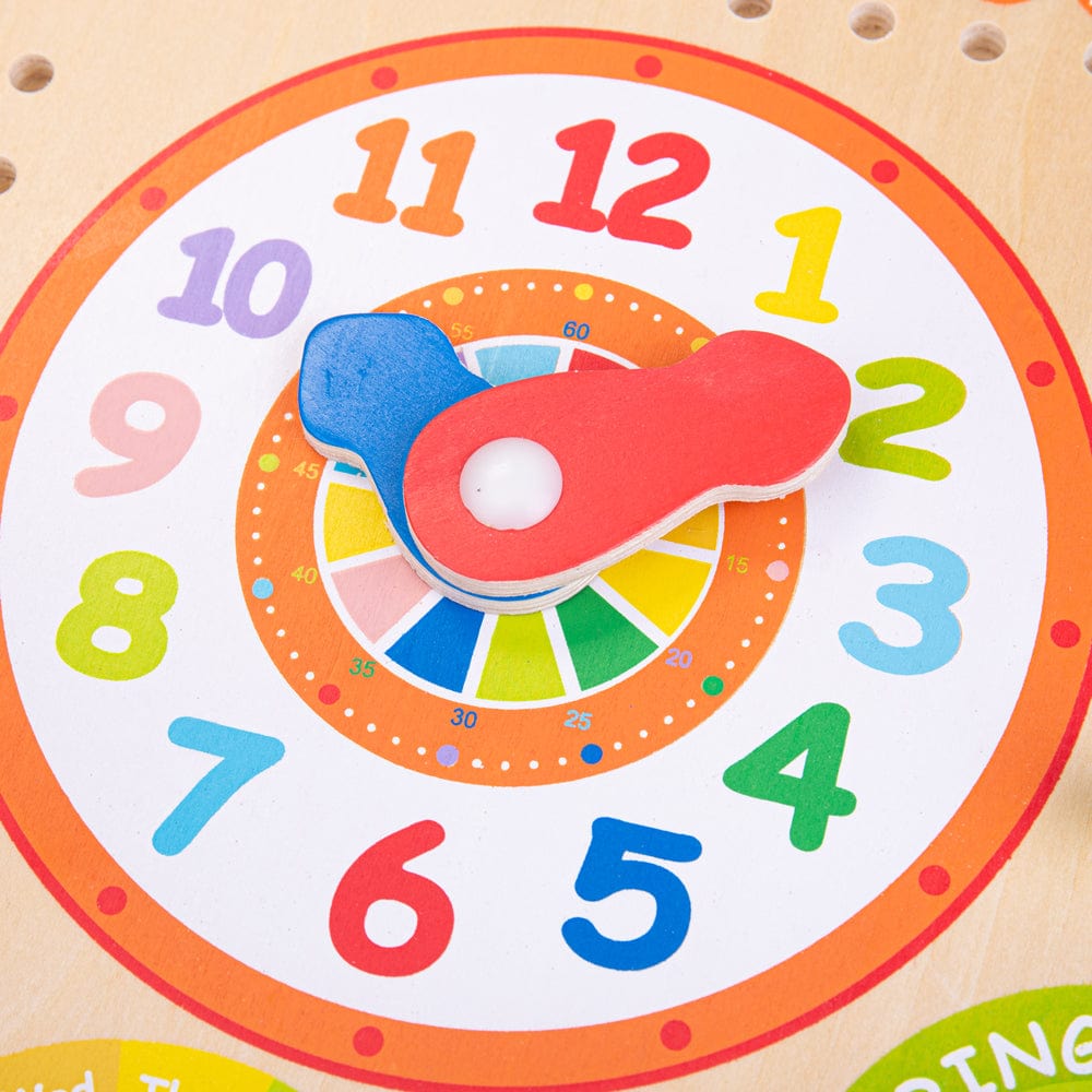 Bigjigs Toys Bigjigs Toys Wooden Clock & Calendar