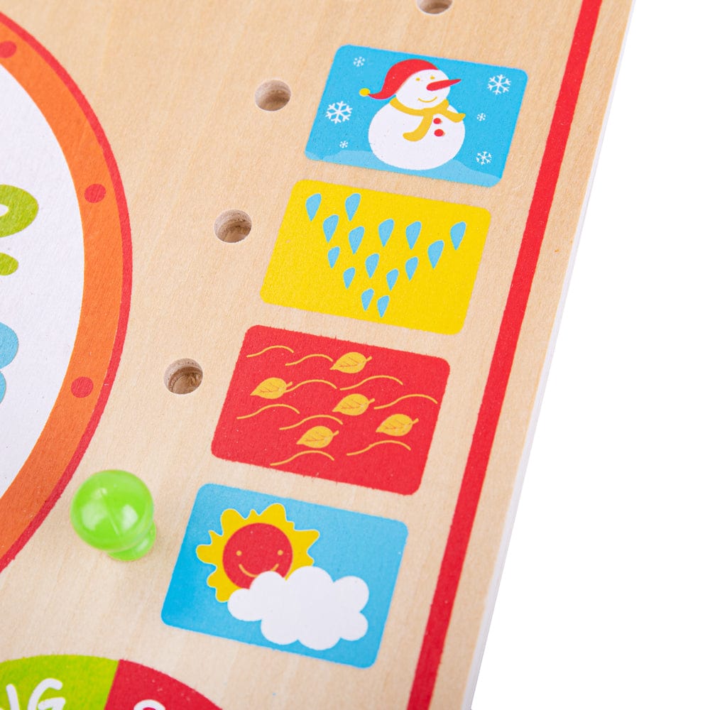 Bigjigs Toys Bigjigs Toys Wooden Clock & Calendar