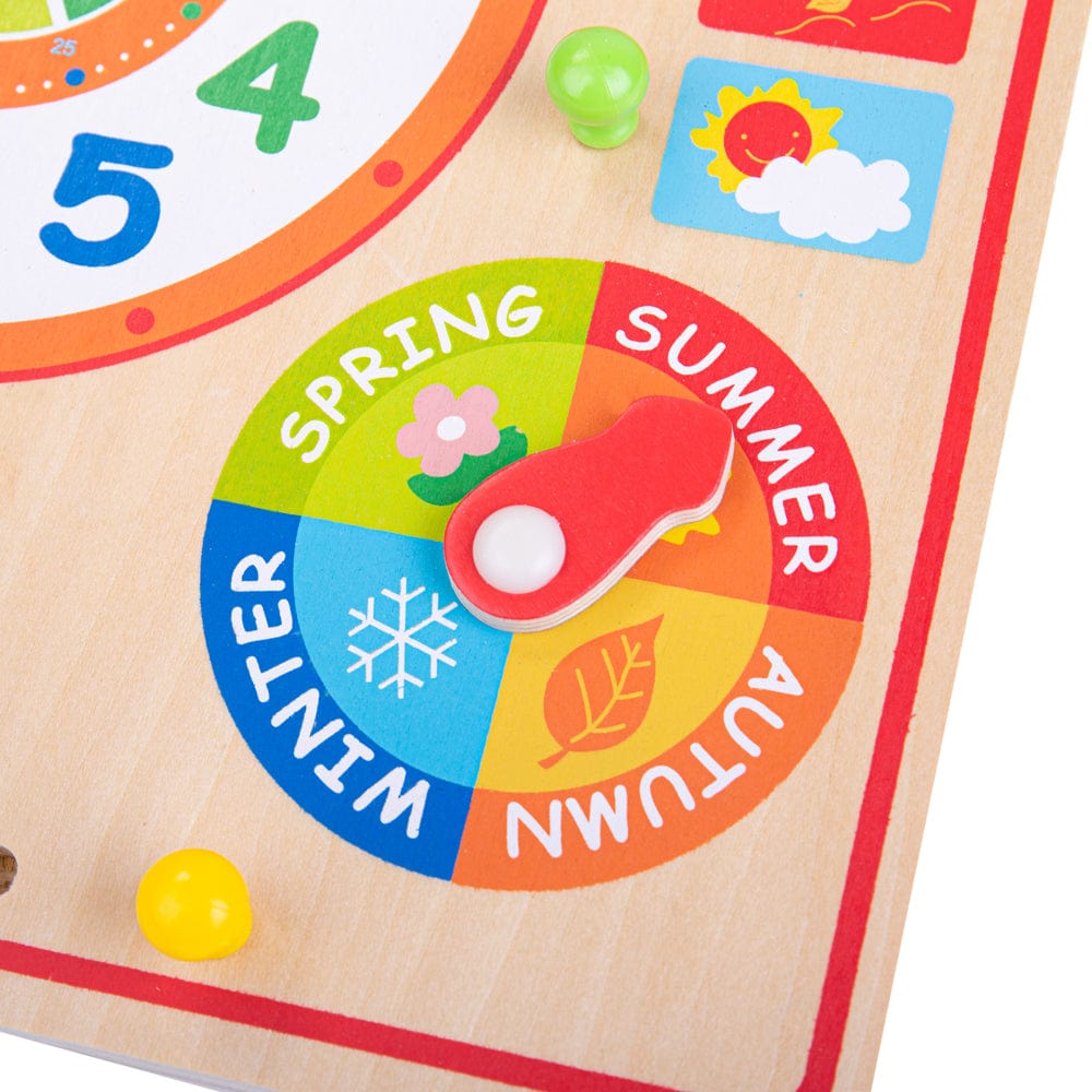 Bigjigs Toys Bigjigs Toys Wooden Clock & Calendar