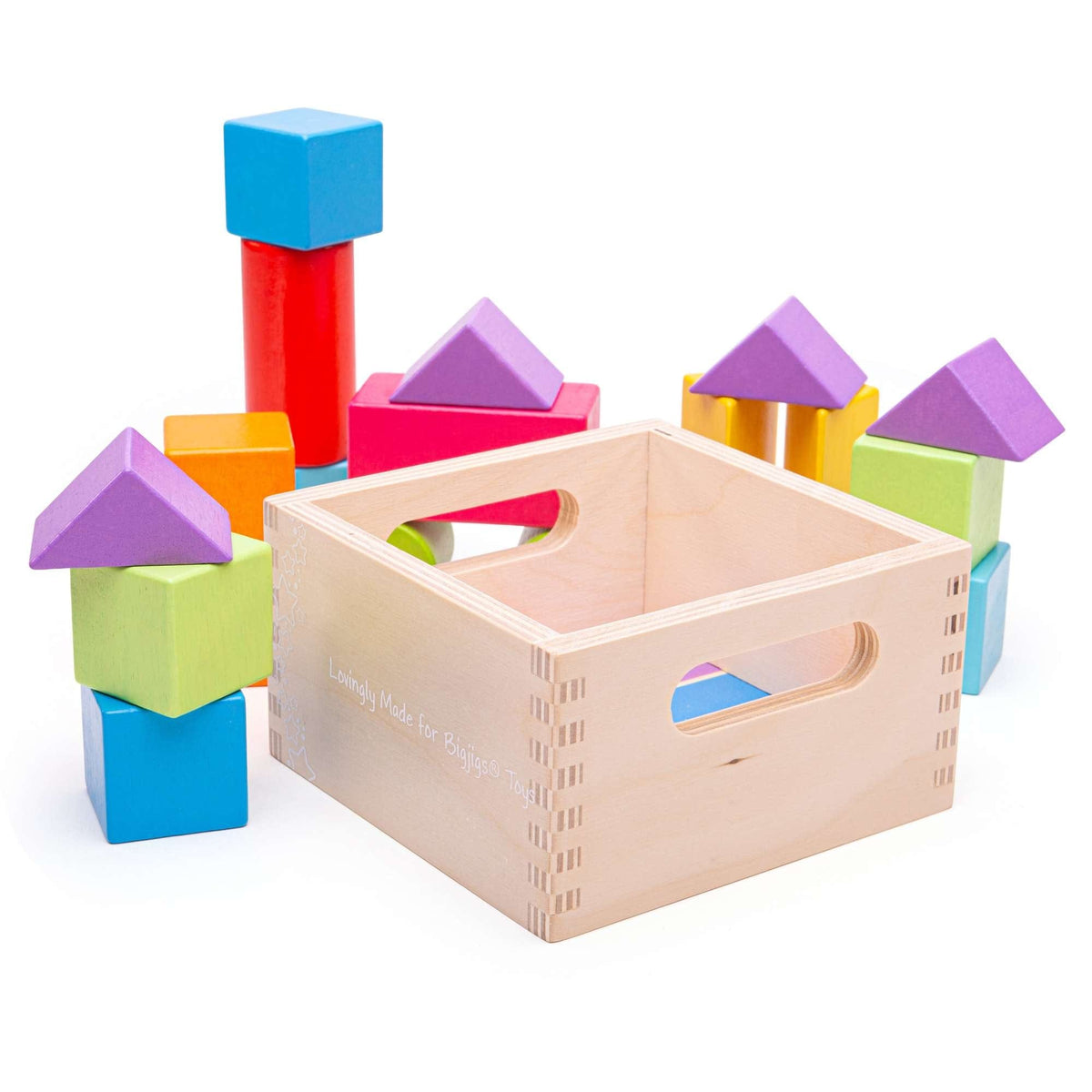 Bigjigs Toys Building Blocks Bigjigs Toys Wooden First Building Blocks