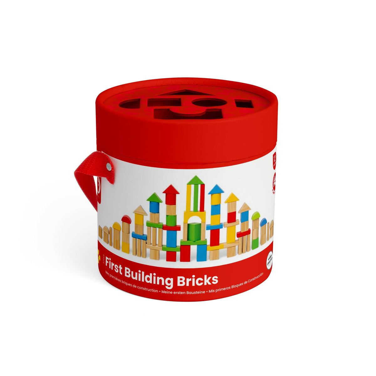 Bigjigs Toys Building Blocks Bigjigs Toys Wooden First Building Bricks Drum