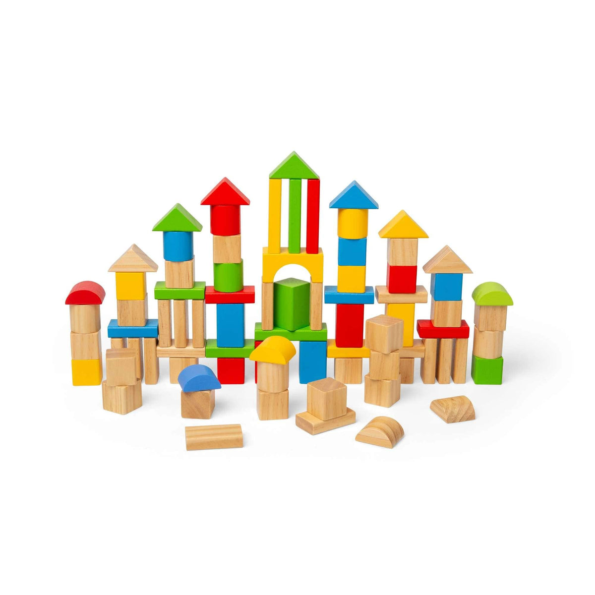 Bigjigs Toys Building Blocks Bigjigs Toys Wooden First Building Bricks Drum
