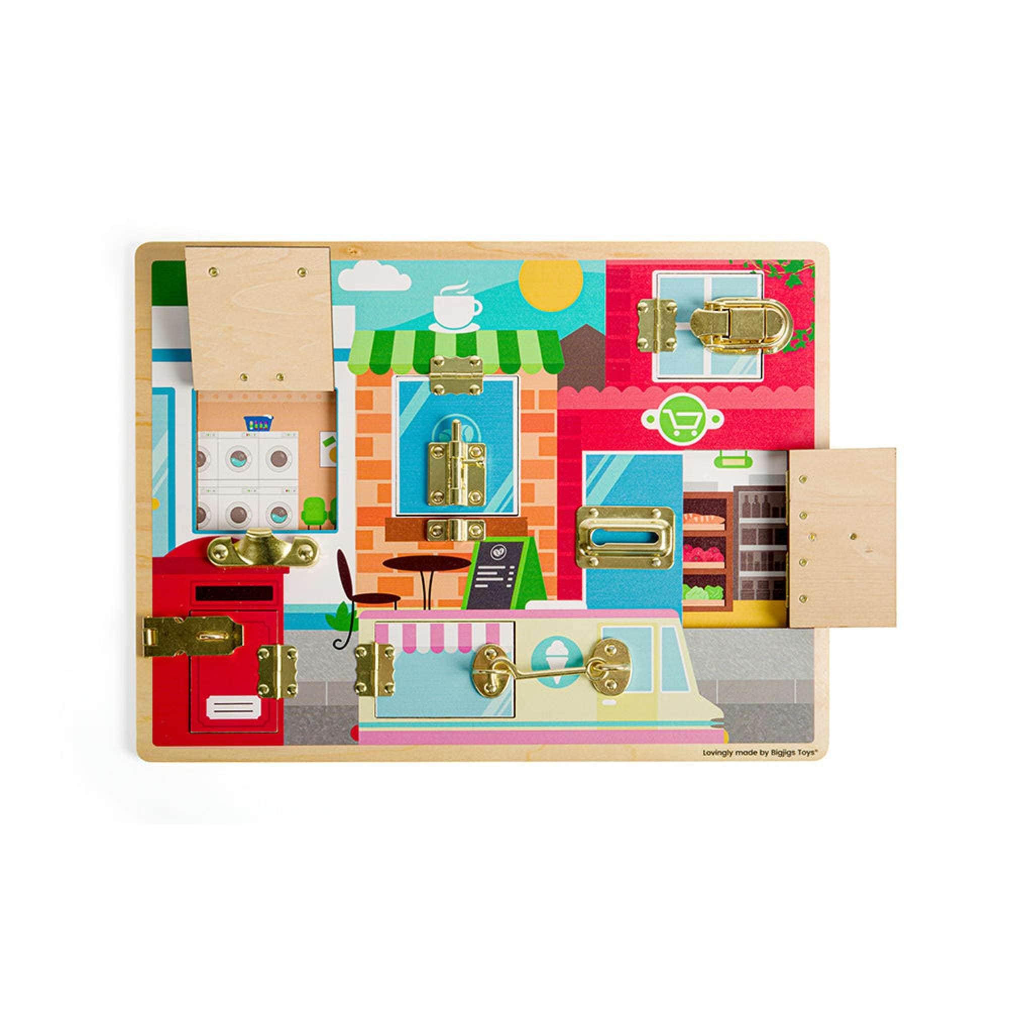 Bigjigs Toys Busy Board Bigjigs Toys Latches & Catches Busy Board