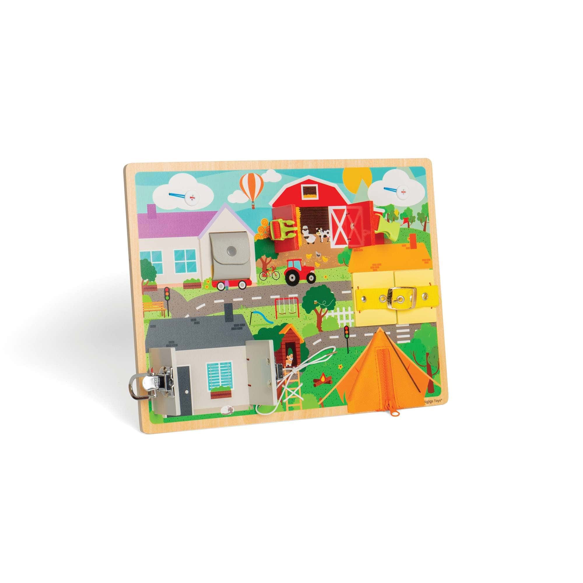 Bigjigs Toys Busy Board Bigjigs Toys Wooden Lifeskills Busy Board