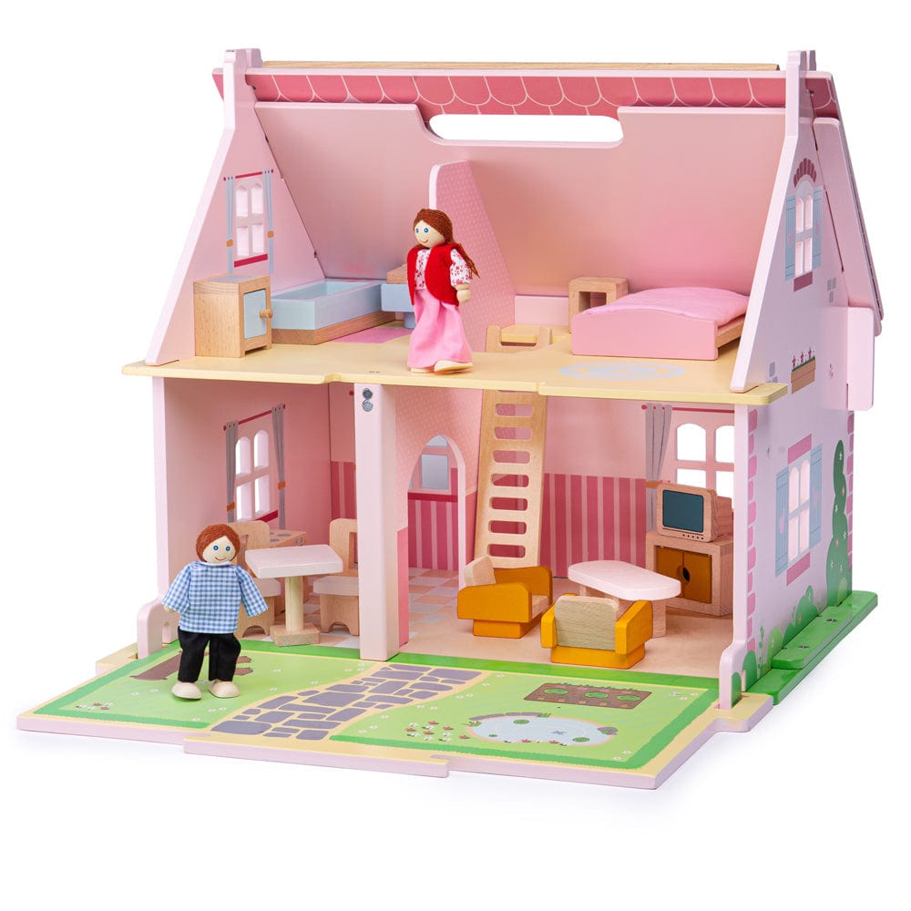 Bigjigs Toys Dollshouse Bigjigs Toys Heritage Playset Blossom Cottage