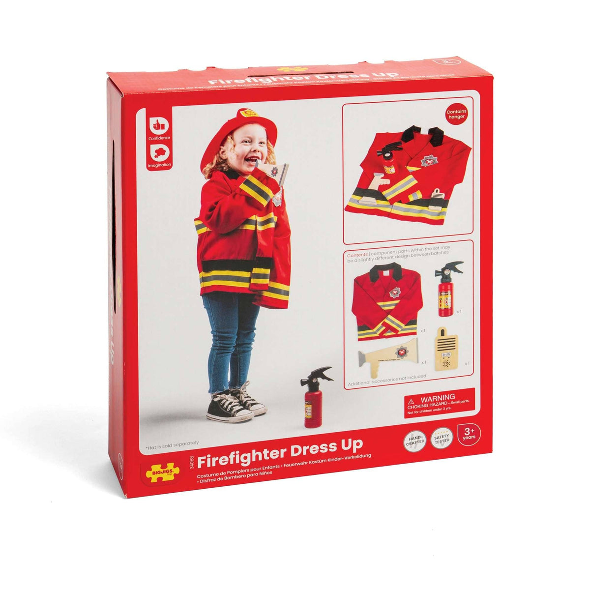 Bigjigs Toys Dress Up Bigjigs Toys Firefighter Dress Up Set