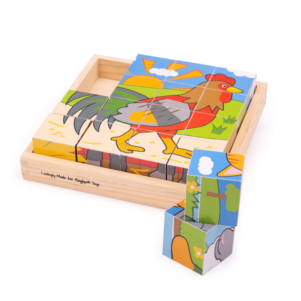 Bigjigs Toys Farm Cube Puzzle