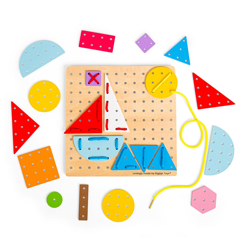 Bigjigs Toys Geometric Lace-a-Shape