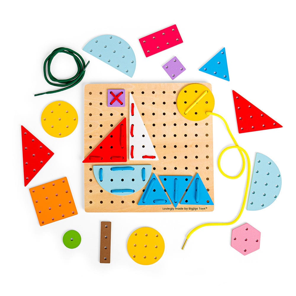 Bigjigs Toys Geometric Lace-a-Shape