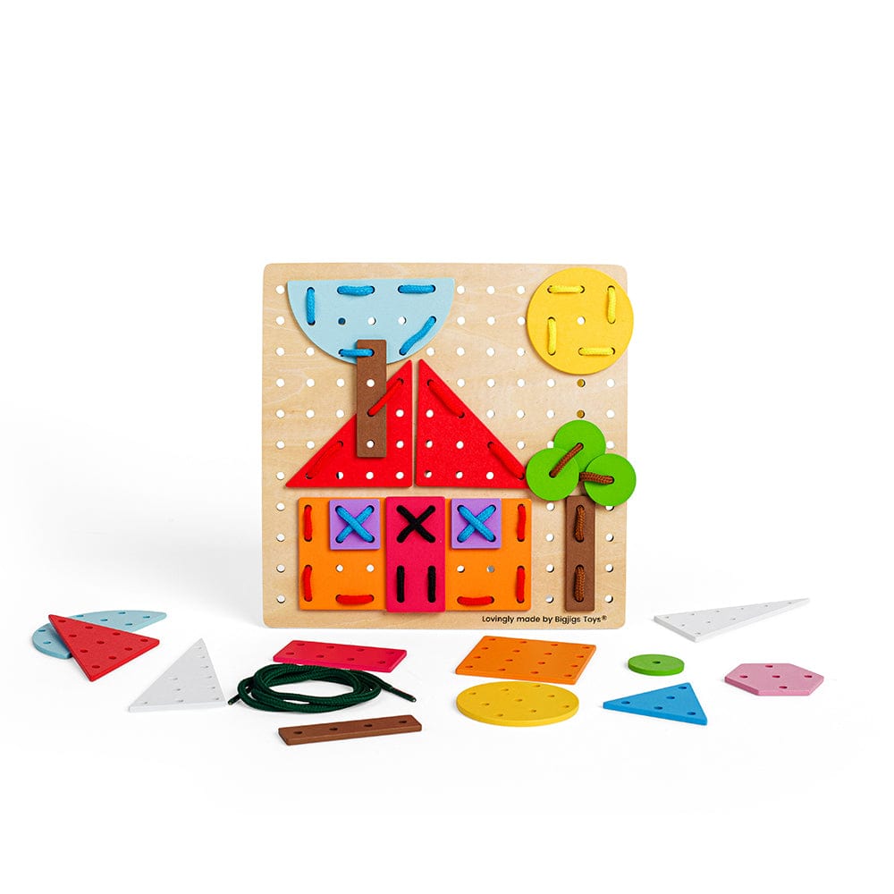 Bigjigs Toys Geometric Lace-a-Shape