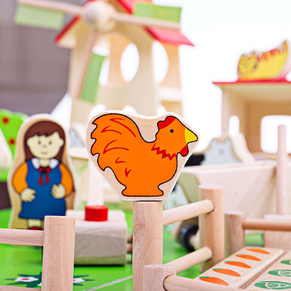Bigjigs Toys Playset Bigjigs Toys Wooden Play Farm Set