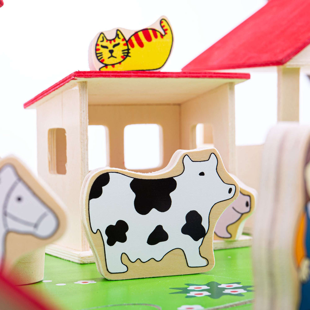 Bigjigs Toys Playset Bigjigs Toys Wooden Play Farm Set