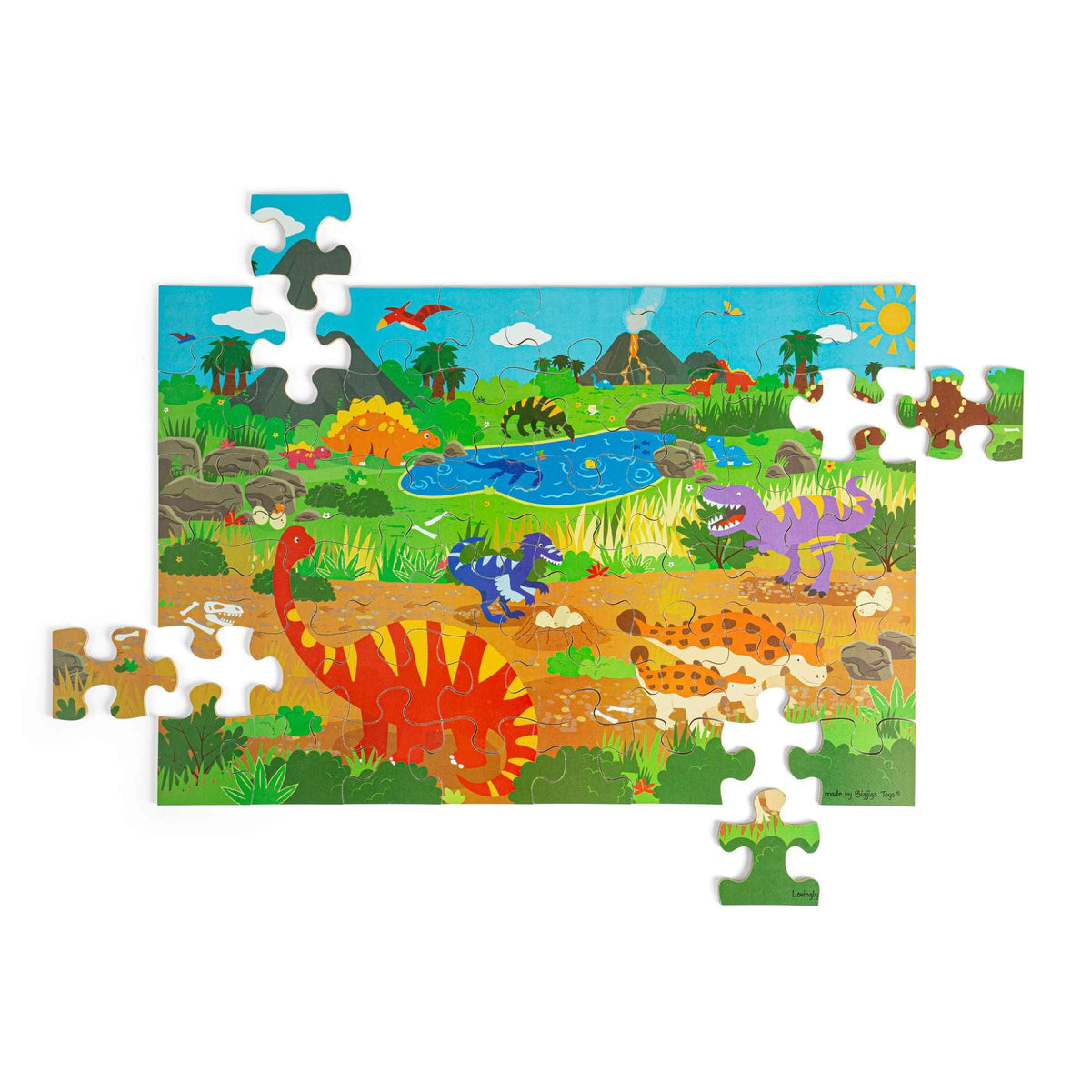 Bigjigs Toys Puzzle Bigjigs Toys Dawn of the Dinosaur Floor Puzzle - 48 Pieces