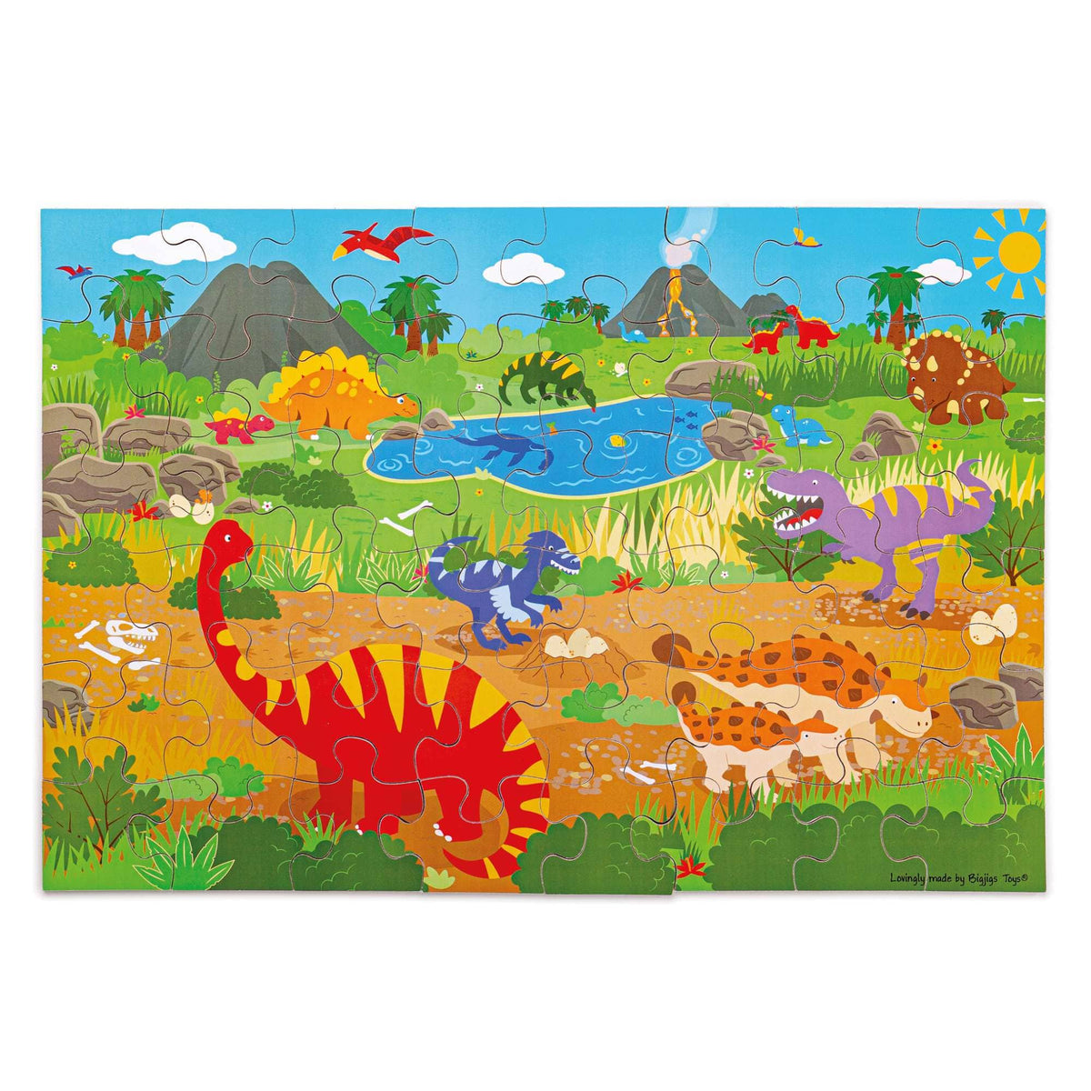 Bigjigs Toys Puzzle Bigjigs Toys Dawn of the Dinosaur Floor Puzzle - 48 Pieces
