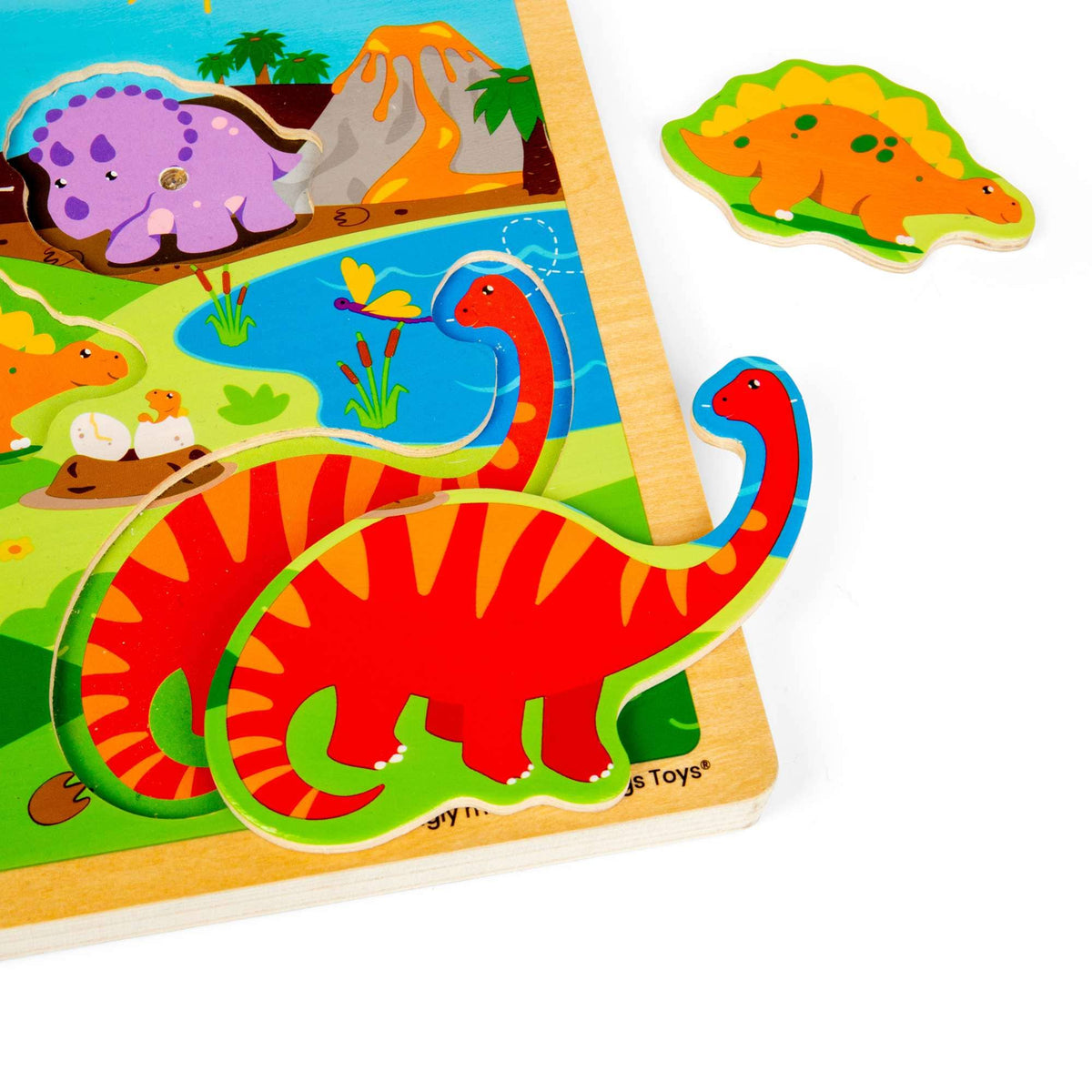 Bigjigs Toys Puzzle Bigjigs Toys Wooden Dinosaur Sound Puzzle