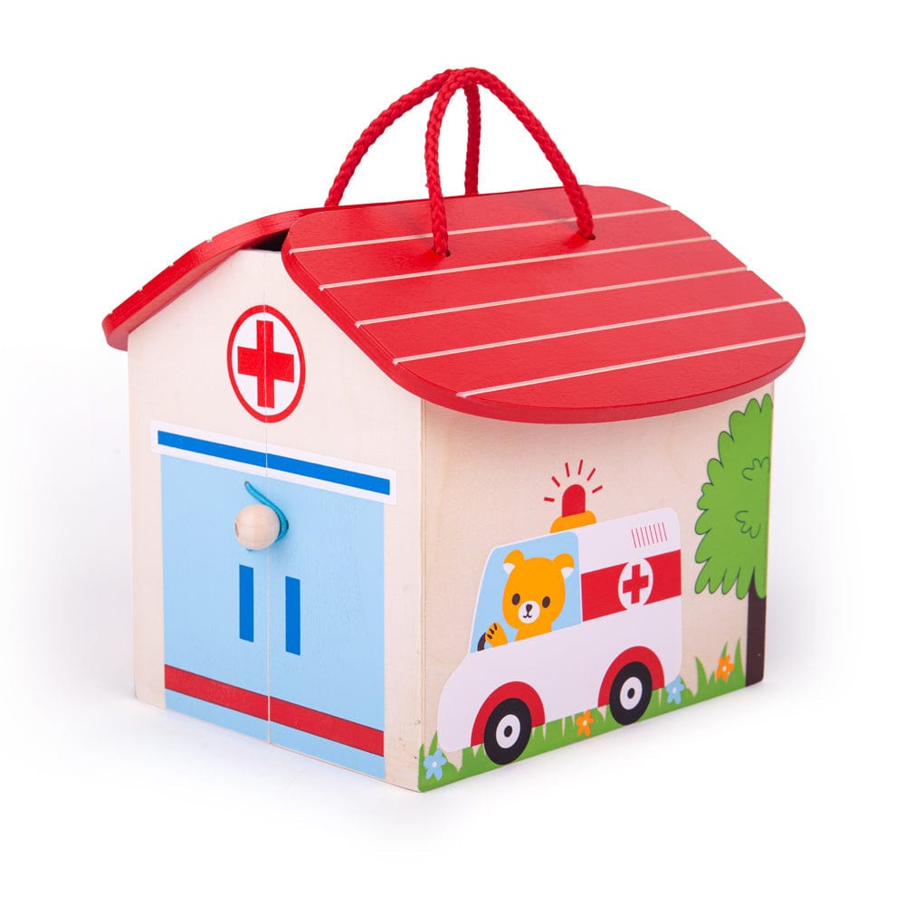 Bigjigs Toys Role Play Toys Bigjigs Toys Mini Hospital Wooden Playset