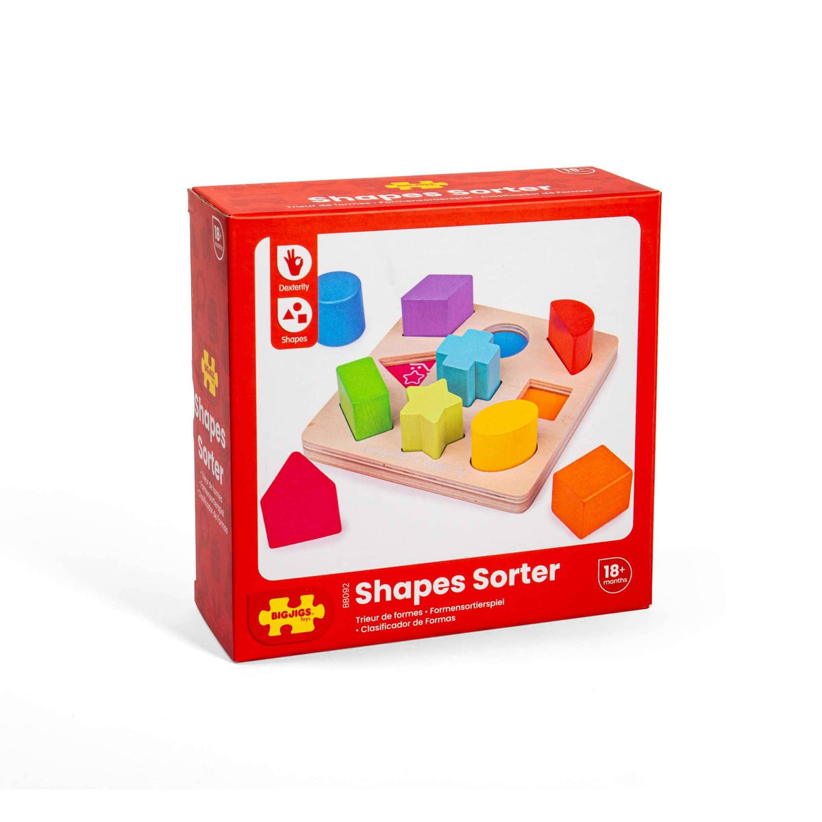 Bigjigs Toys Shape Sorter Bigjigs Toys Wooden First Shapes Sorter