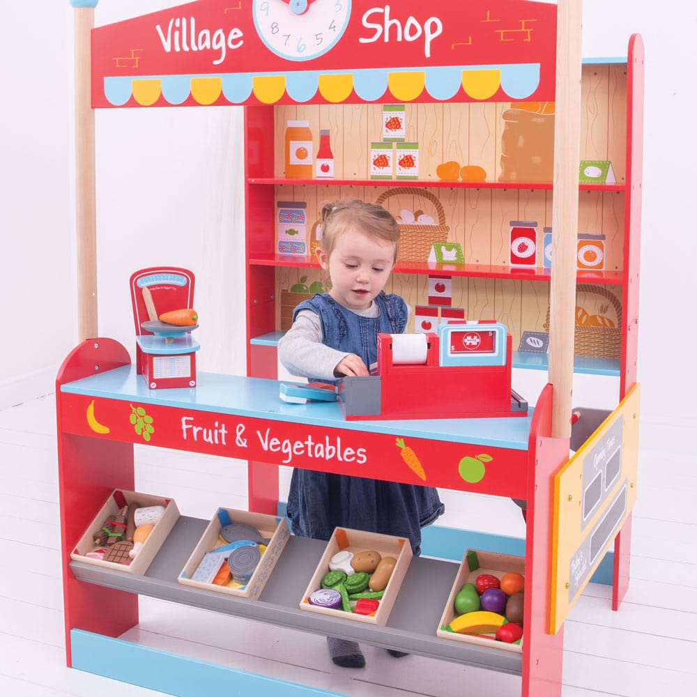 Bigjigs Toys Shop Bigjigs Toys Wooden Village Shop