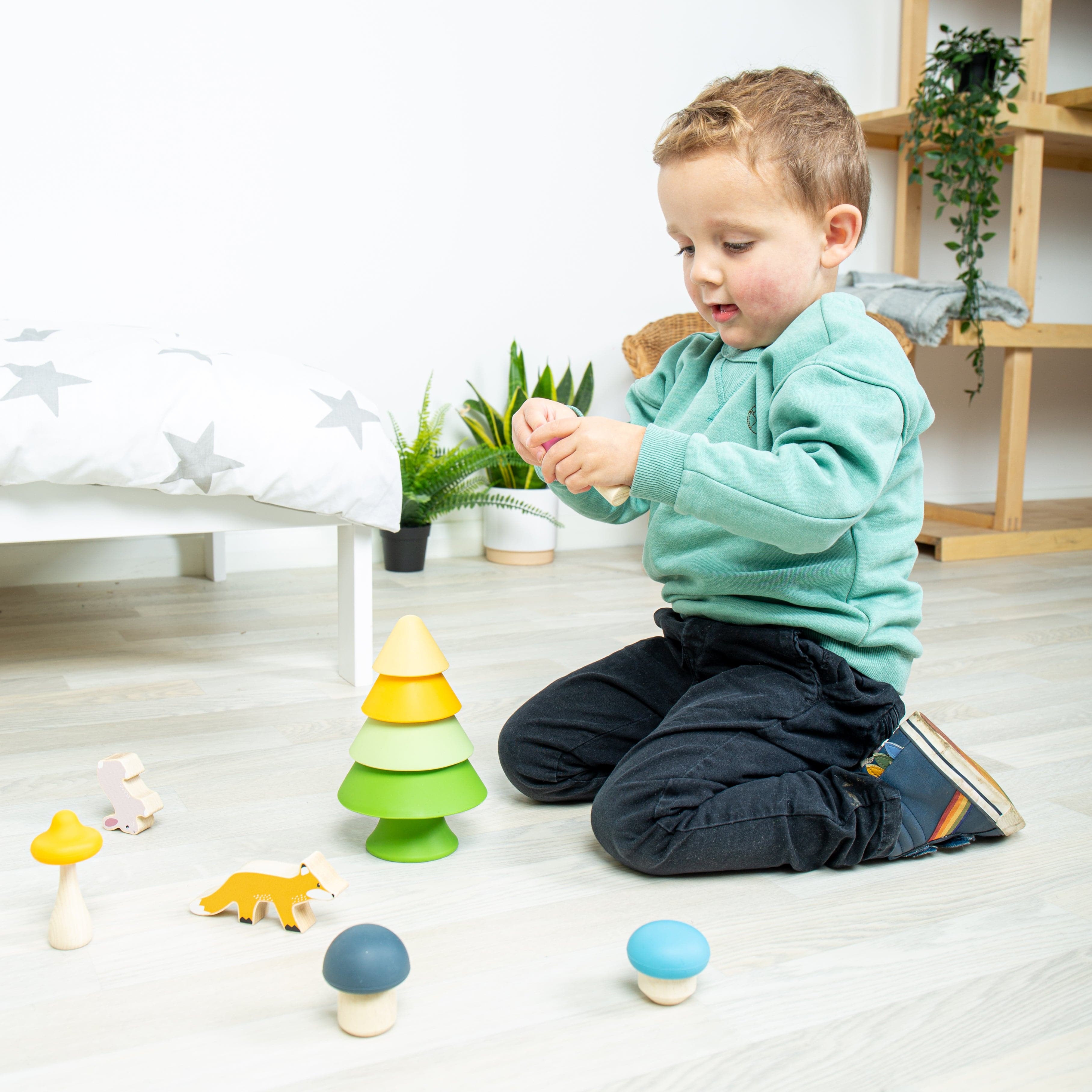 Bigjigs Toys Sorter & Stackers Bigjigs Toys Wooden Forest Friends Playset