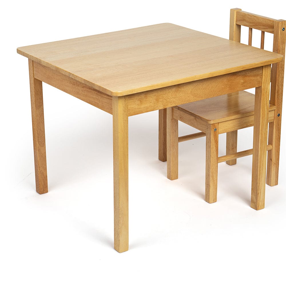 Bigjigs Toys Table & Chairs Bigjigs Toys Natural Wood Childrens Table & Chairs Furniture Pack