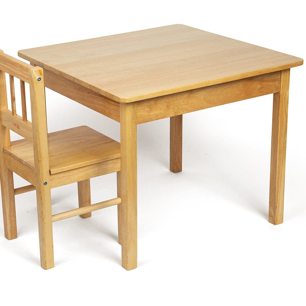 Bigjigs Toys Table & Chairs Bigjigs Toys Natural Wood Childrens Table & Chairs Furniture Pack