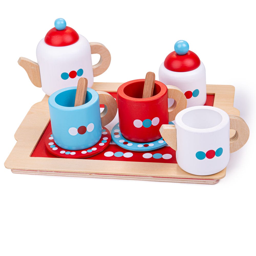 Bigjigs Toys Tea Set Bigjigs Toys Wooden Tea Set and Tray