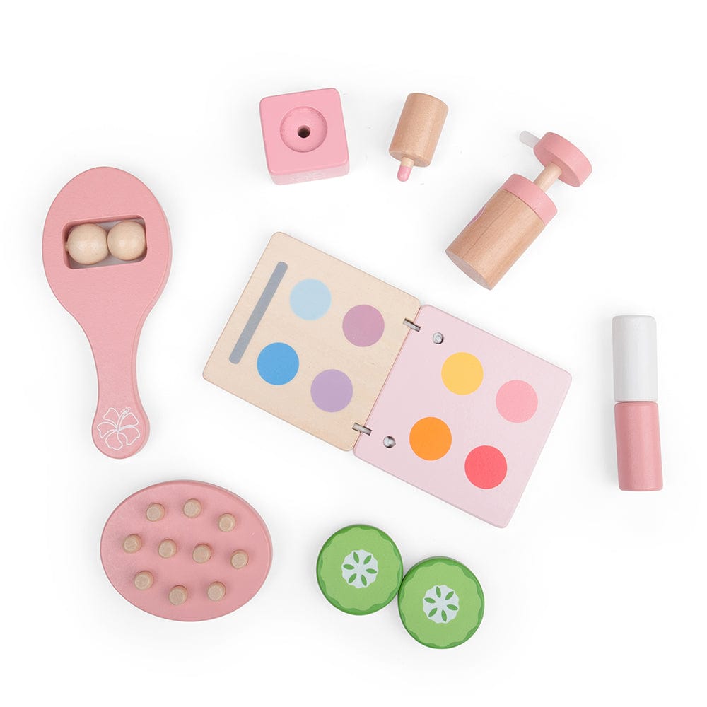 Bigjigs Toys Vanity Make Up Set Bigjigs Toys Wooden Vanity Table & Make Up Role Play Set