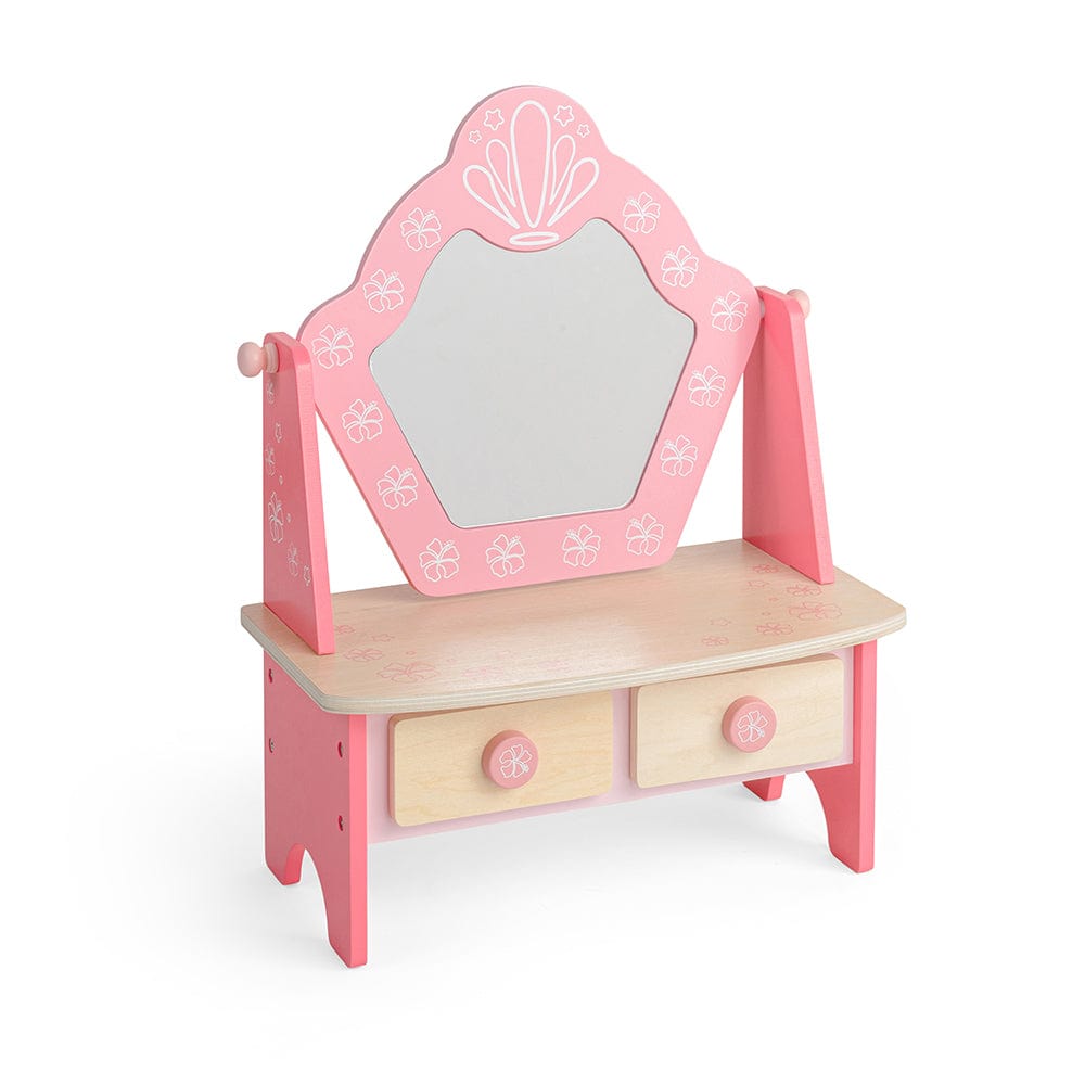 Bigjigs Toys Vanity Make Up Set Bigjigs Toys Wooden Vanity Table & Make Up Role Play Set