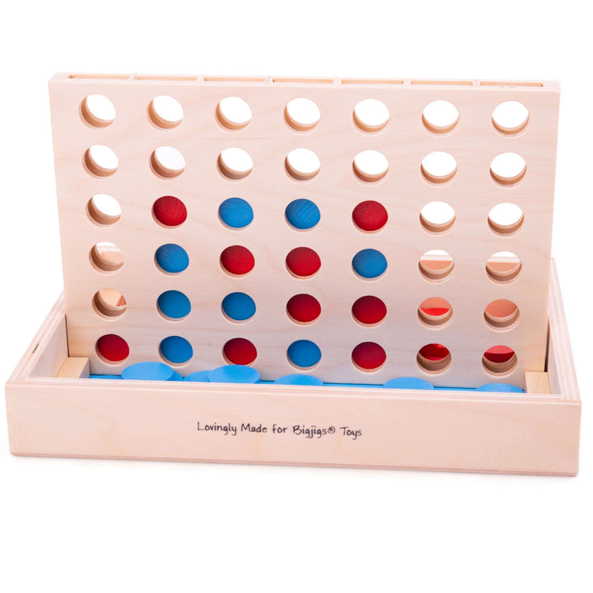 Bigjigs Toys Wooden Board Games Bigjigs Toys Wooden Four in a Row Game