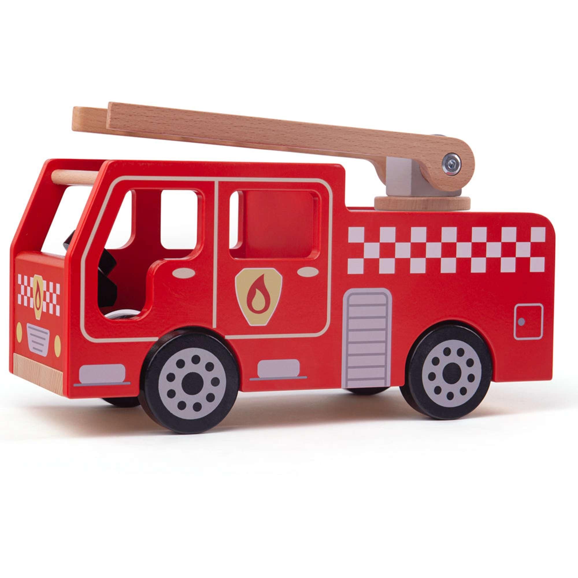 Bigjigs Toys Wooden Fire Truck Bigjigs Toys Wooden City Fire Engine Toy