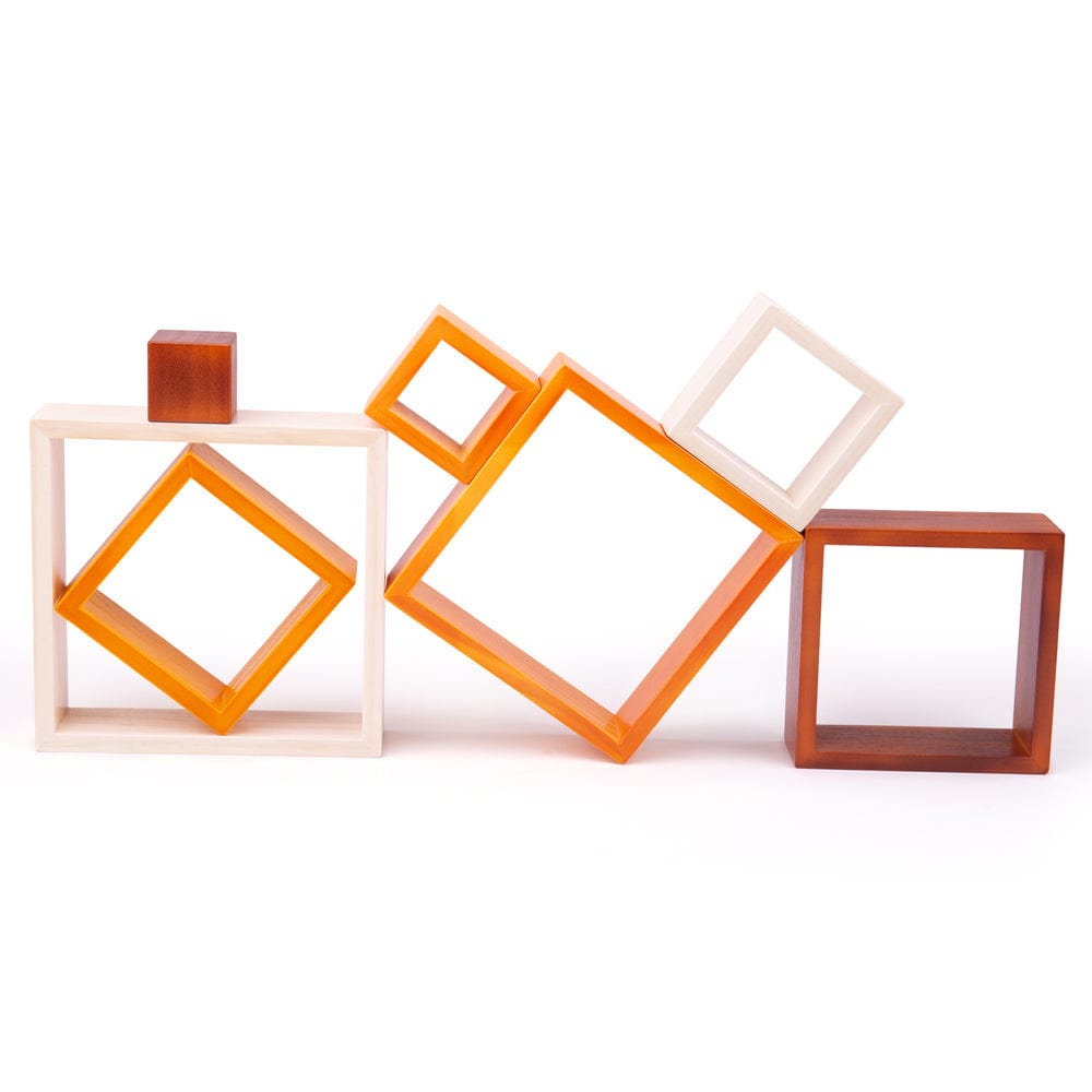 Bigjigs Toys Wooden Stacking Squares