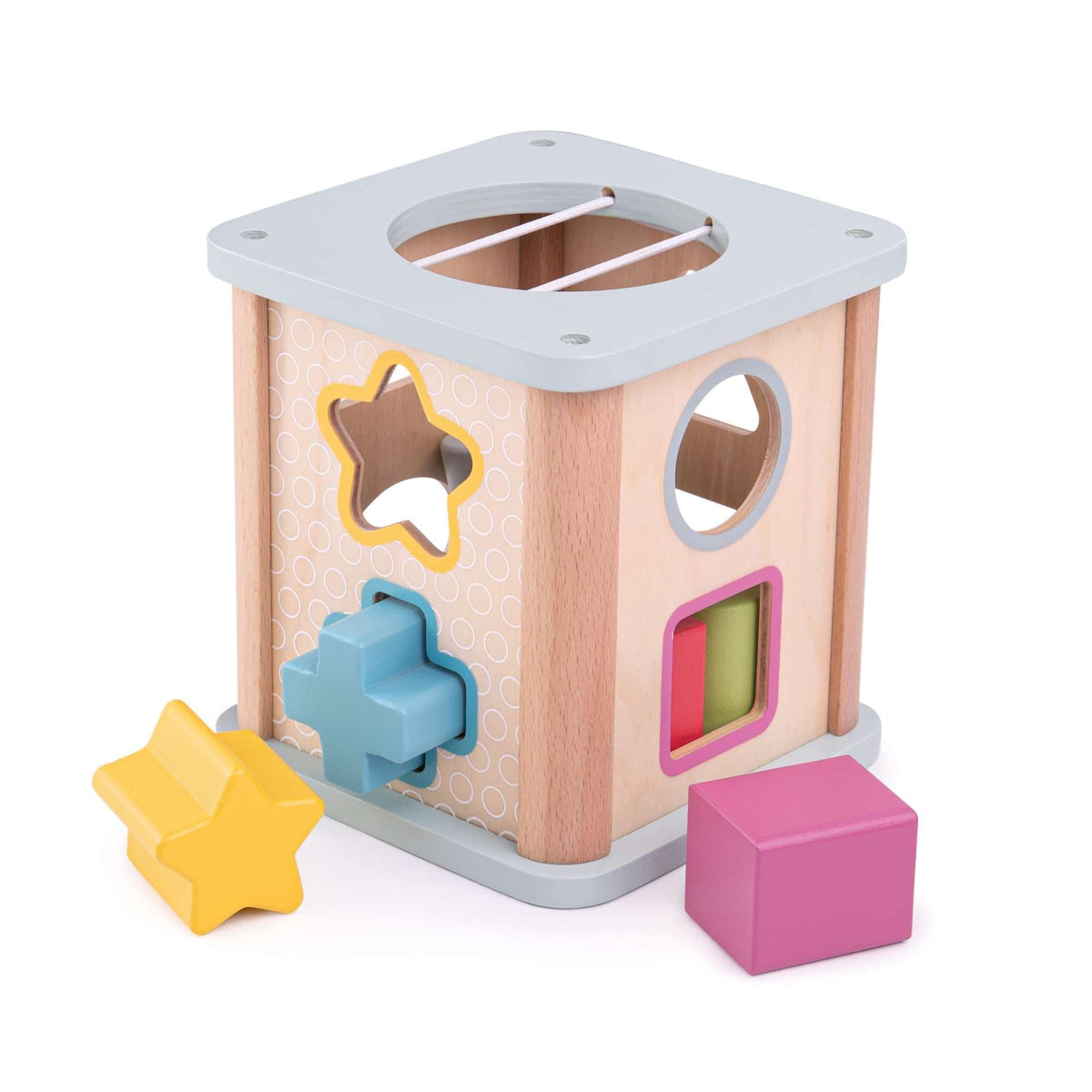 Bigjigs Toys FSC certified wooden shape sorter box