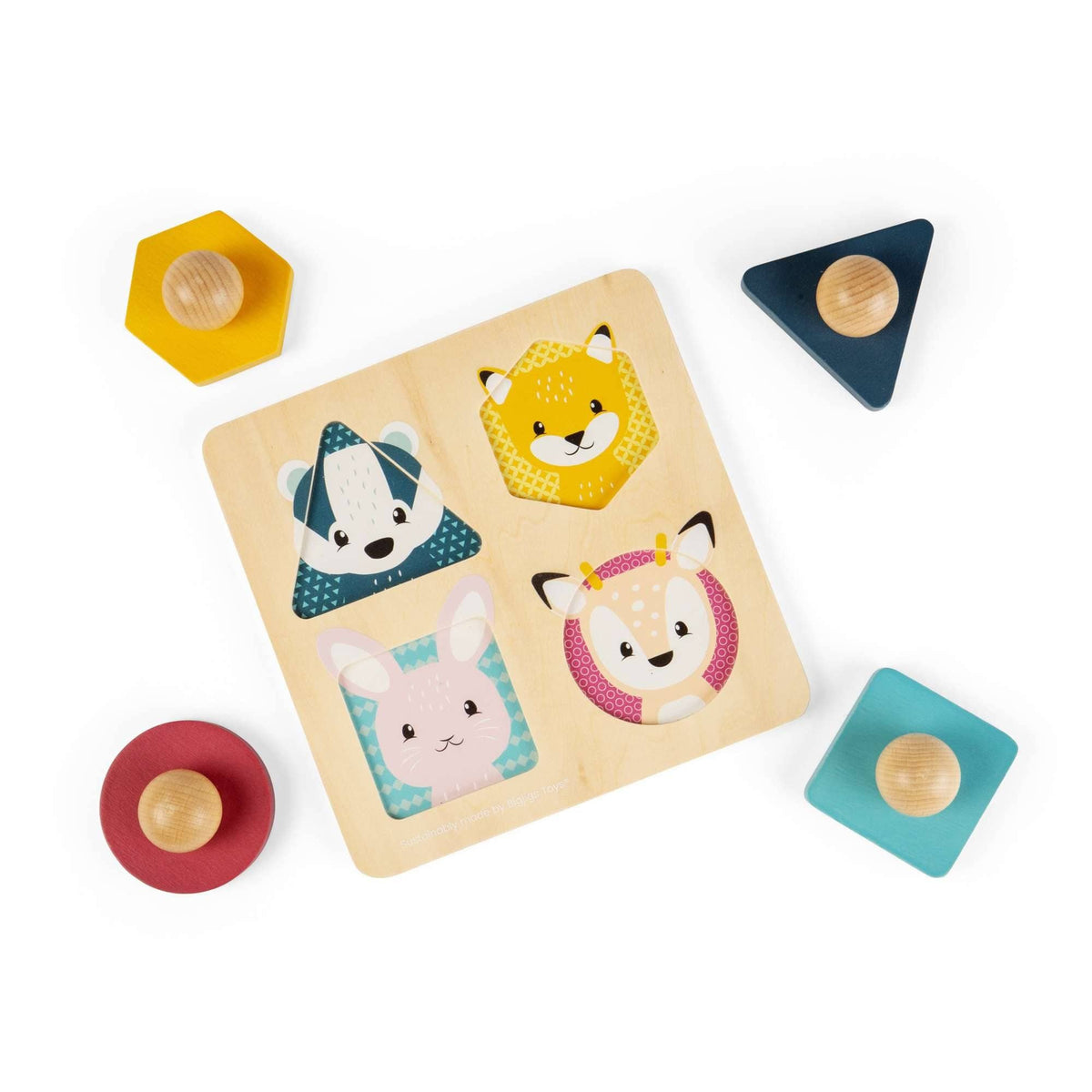 BigjigsToys_INT Woodland Animal Shape Matching Puzzle - FSC® Certified