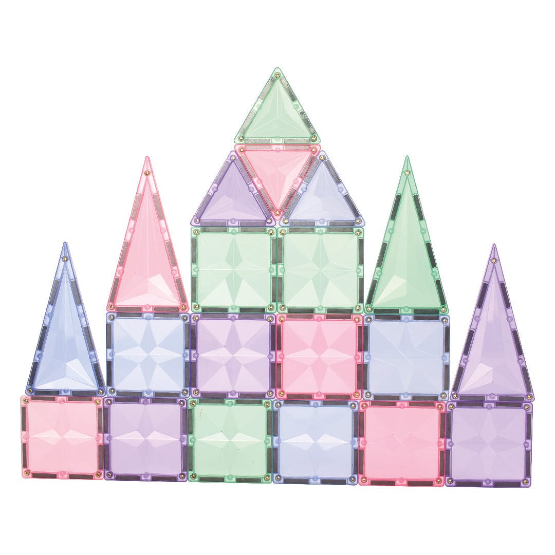 Cleverclixx Magnetic Tiles Cleverclixx Geo Pack - Pastel 45 pieces