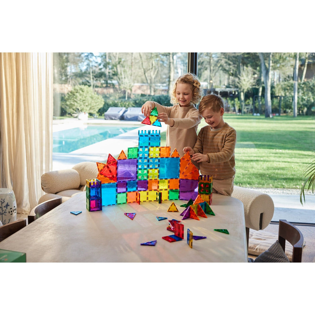 Cleverclixx Magnetic Tiles Cleverclixx Inventive Pack Intense - 110 Pieces + 15 Free Glitter Tiles